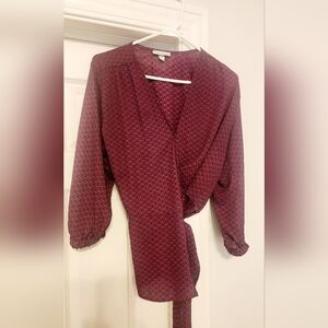 Allison Joy wrap around shirt.